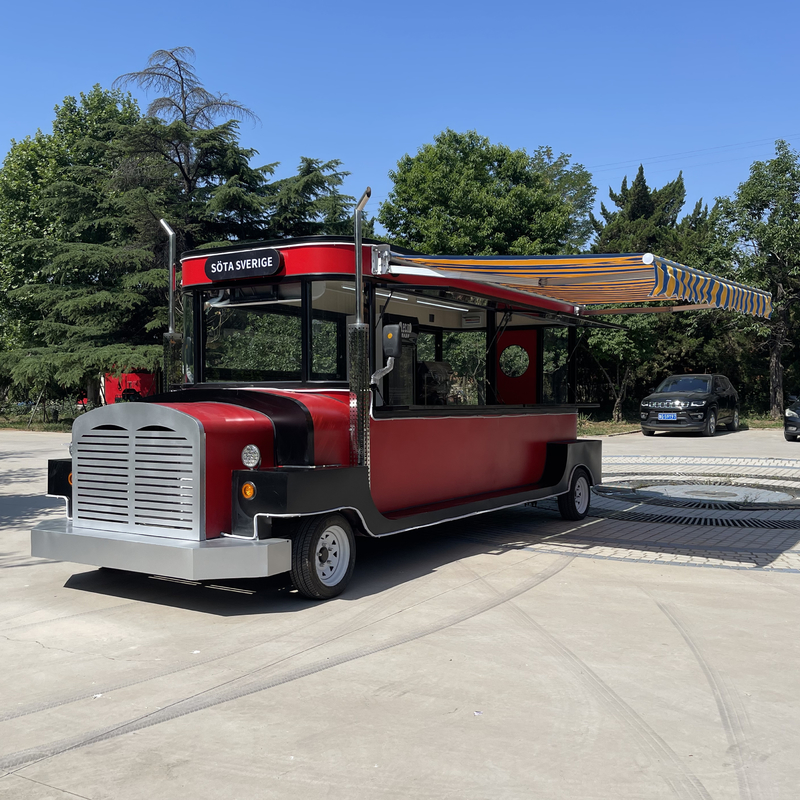 Elektrische mobiele foodtruck voor koude dranken Fruitsap Bier Melk Thee Koffie en snacks