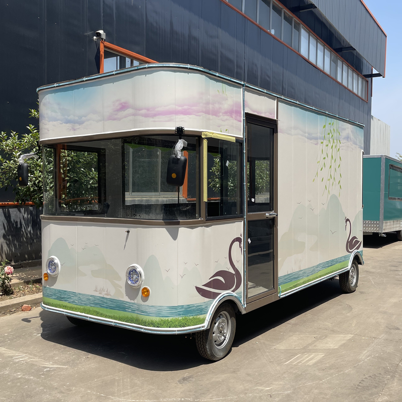 Elektrisch mobiele goederenhandel Bloemen planten Bonsai winkel Truck trailer voor wijnhuis