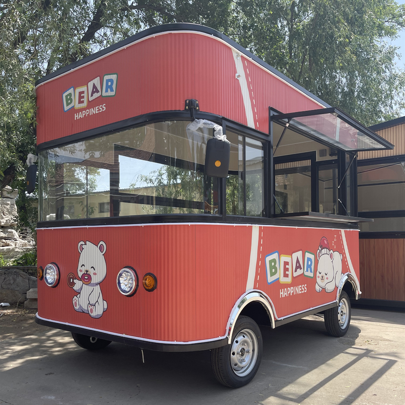 Handmatige vaardigheden Mobiele gebakken kip Combo Cola Dranken Voedsel Snack Truck Boutique Cart