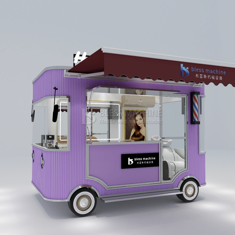 Elektrisch mobiele kapsalon kapper winkel stijl ontwerp van truck trailer kar voor boerderijen