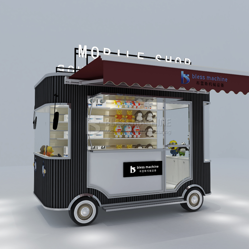 Boerderijen Elektrisch Mobiele Commodity Grocery Handwerk Artware Shop Van Truck Trailer Cart