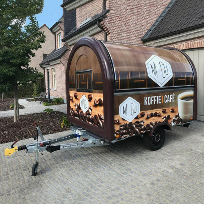 Mobiele koffie melk thee fastfood snack sleepwagen voor zuivelproducten betaalbaar
