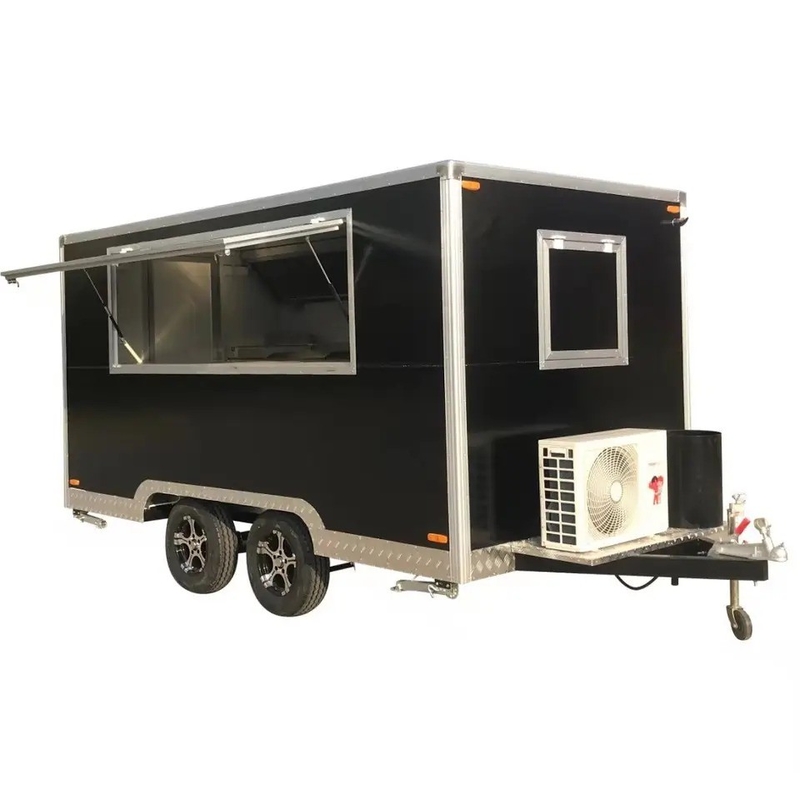 110v/220v Vleesverwerkende installaties rijdbare crêpe-trailer foodtruck café met volledige keuken