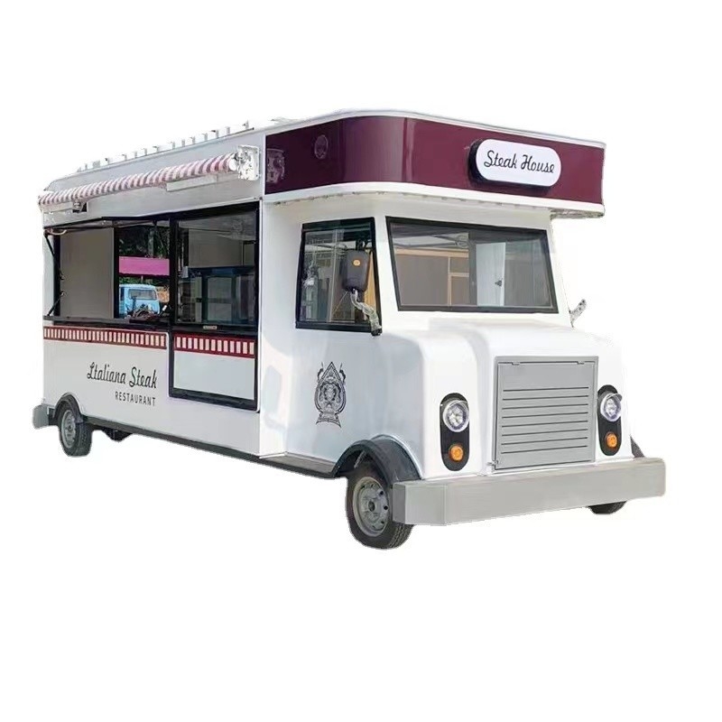 110v/220v Elektrische mobiele straat Fast Food Snack Catering Van Truck Trailer Kiosk Cart
