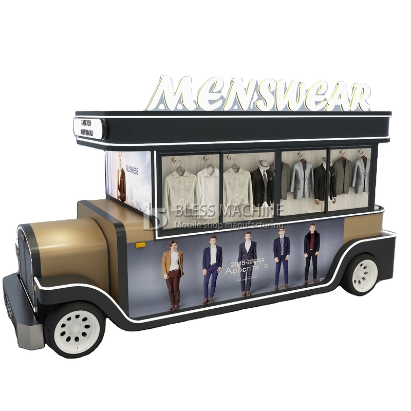 Elektrische mobiele kleding mannen kleding winkel bestelwagen met 40 km per uur machines functie