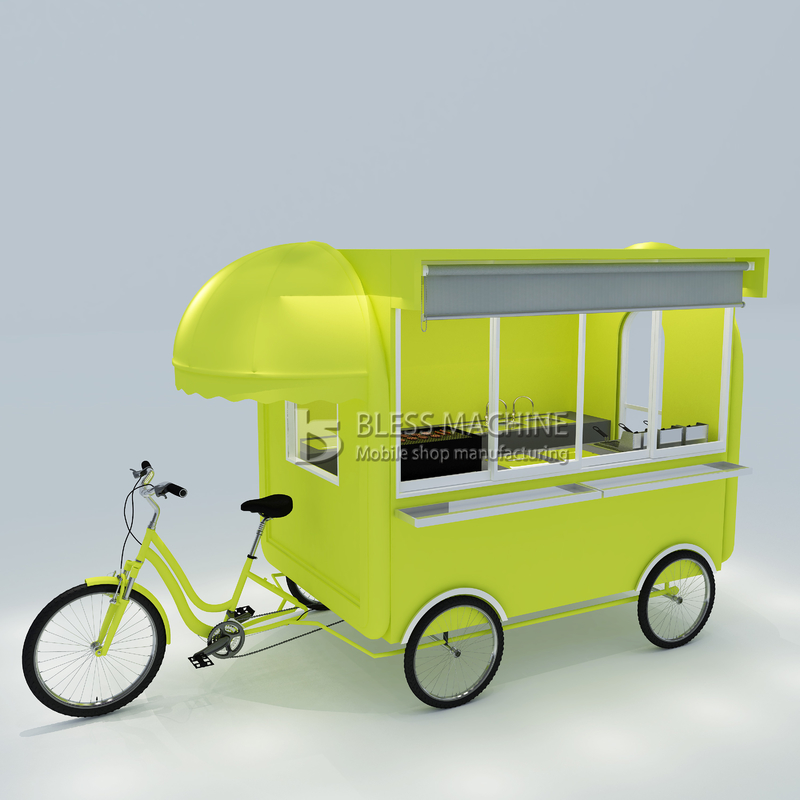 Multifunctionele mobiele fastfood snack drankje pedaal fiets driewieler voor snack food 2022