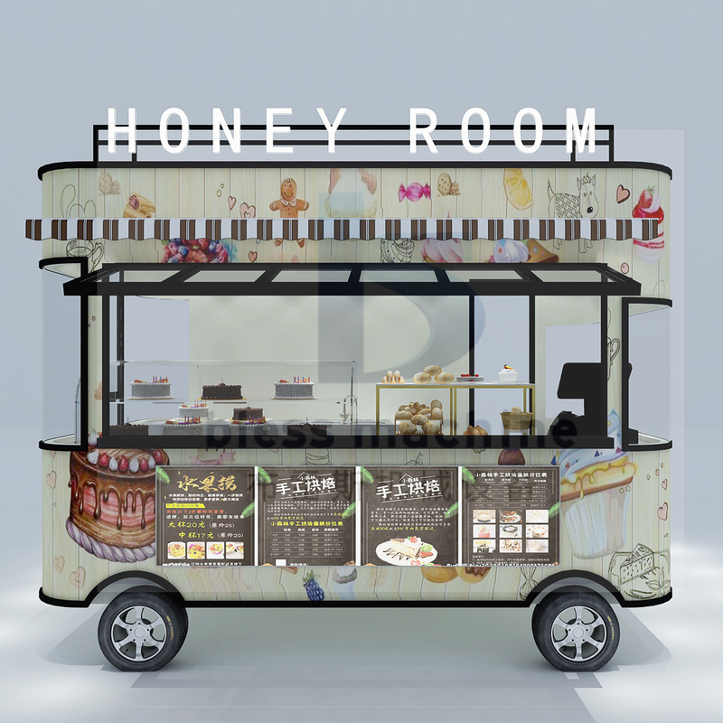 Elektrische mobiele taart dessert koekje chocolade bestelwagen wagen 40 km per uur snelheid