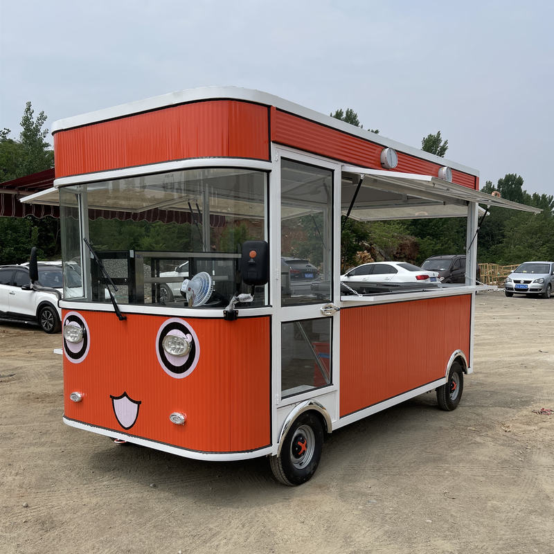 Elektrische mobiele bruidstaart verjaardagstaart dessert gebak hamburger broodje hotdog truck trailer cart