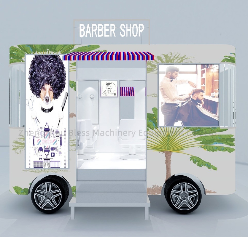 2022 Elektrische mobiele kapperswinkel kapsalon bestelwagen machines functie 40 km per uur