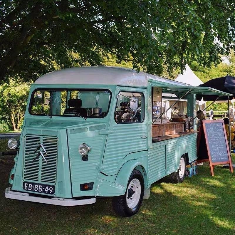 Multifunktioneel zilver 304 roestvrij staal mobiele elektrische foodtruck voor populaire snackverkoop